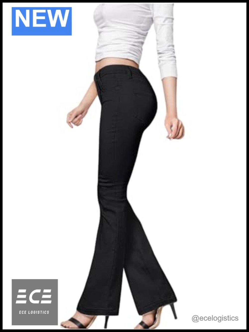 Women's Bootcut Dress Pants Slim Fit Stretch Zipper Pockets